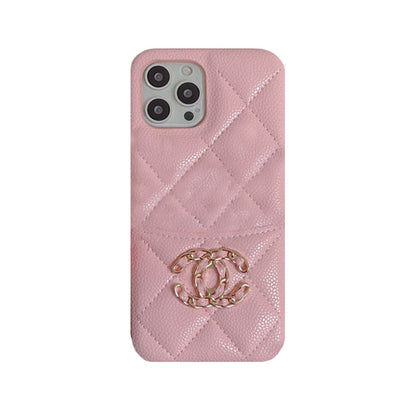 Classic Leather CC Phone Case With Card Holder For iPhone Black-635120591895