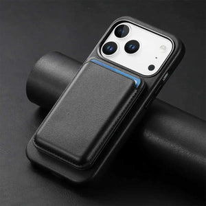 MagSafe Compatible Leather Phone Case with Magnetic Card Holder - Runycase