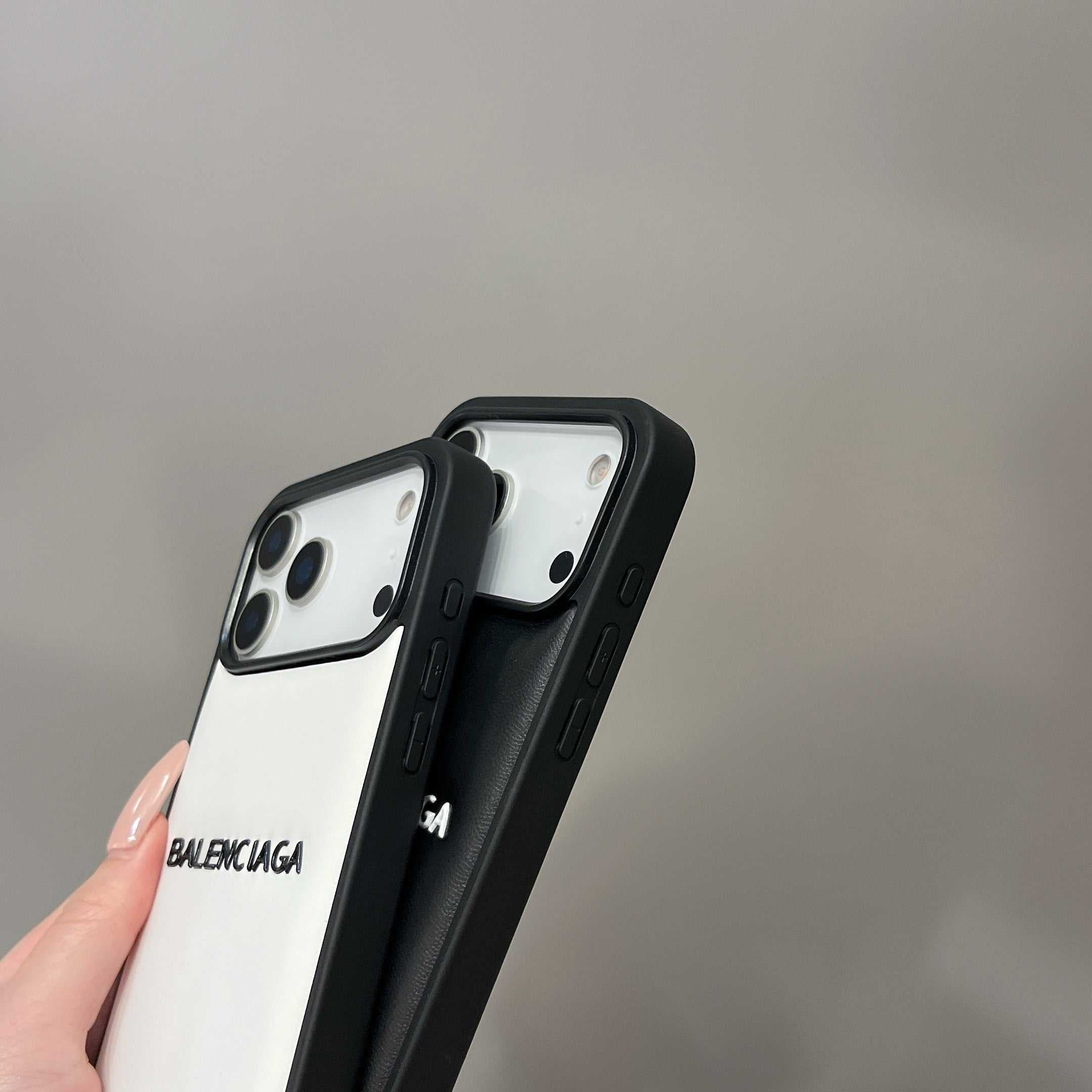 Leather B Phone Case For iPhone white | PE2600108