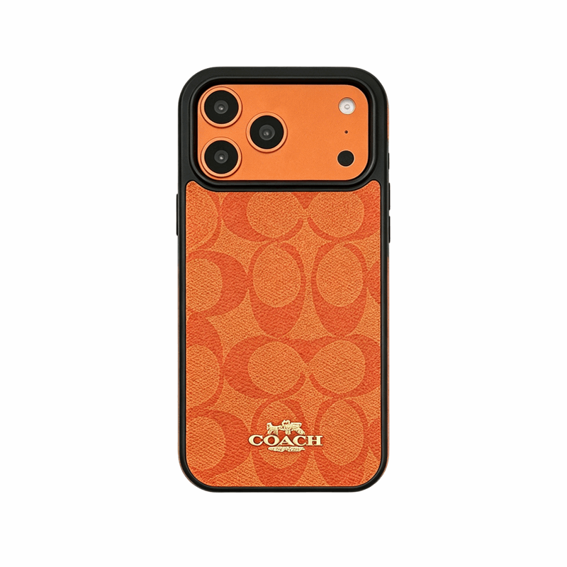 Leather CH Phone Case For iPhone Brown | PE260097