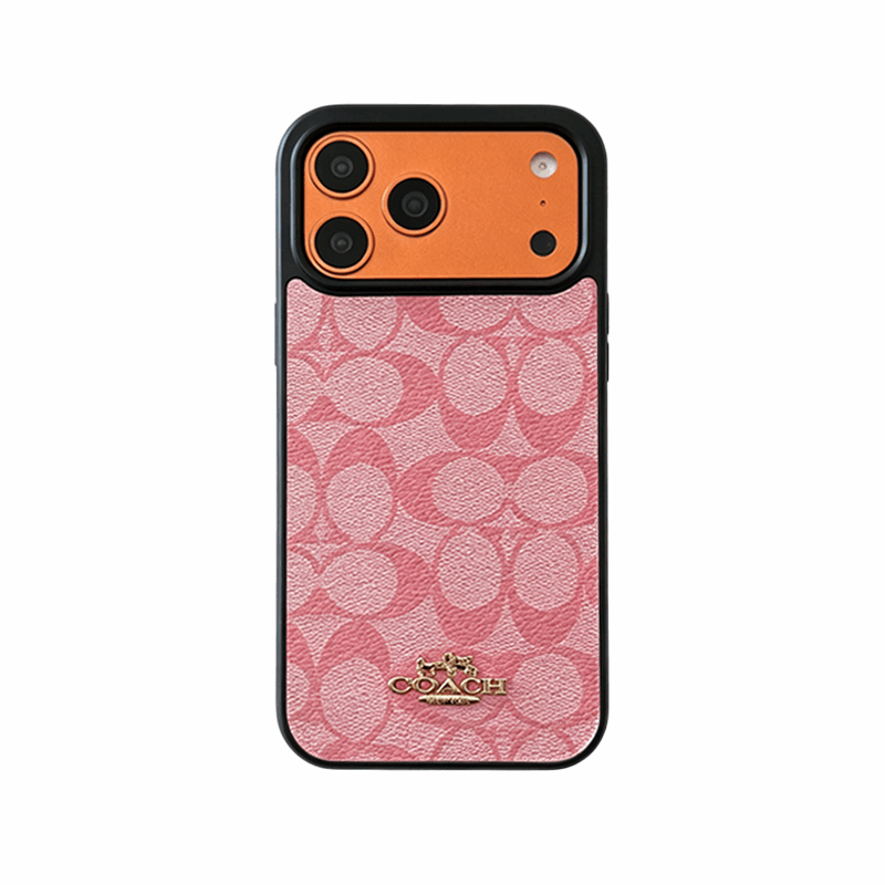Leather CH Phone Case For iPhone Brown | PE260097