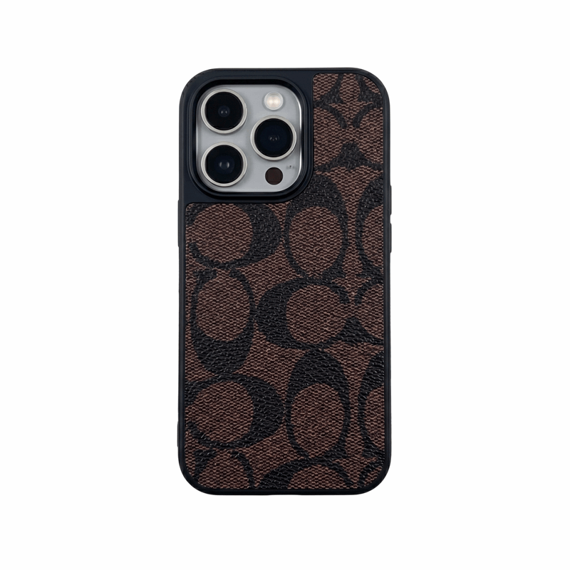 Leather CH Phone Case For iPhone Coffee | PE260098