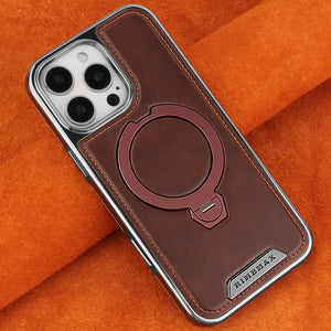 Magsafe iPhone Case With Stand Leather Style Coffee | PE260085 PADUCASE