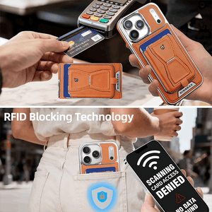 Leather iPhone Case With Magnetic Card Holder  | PE260083 PADUCASE