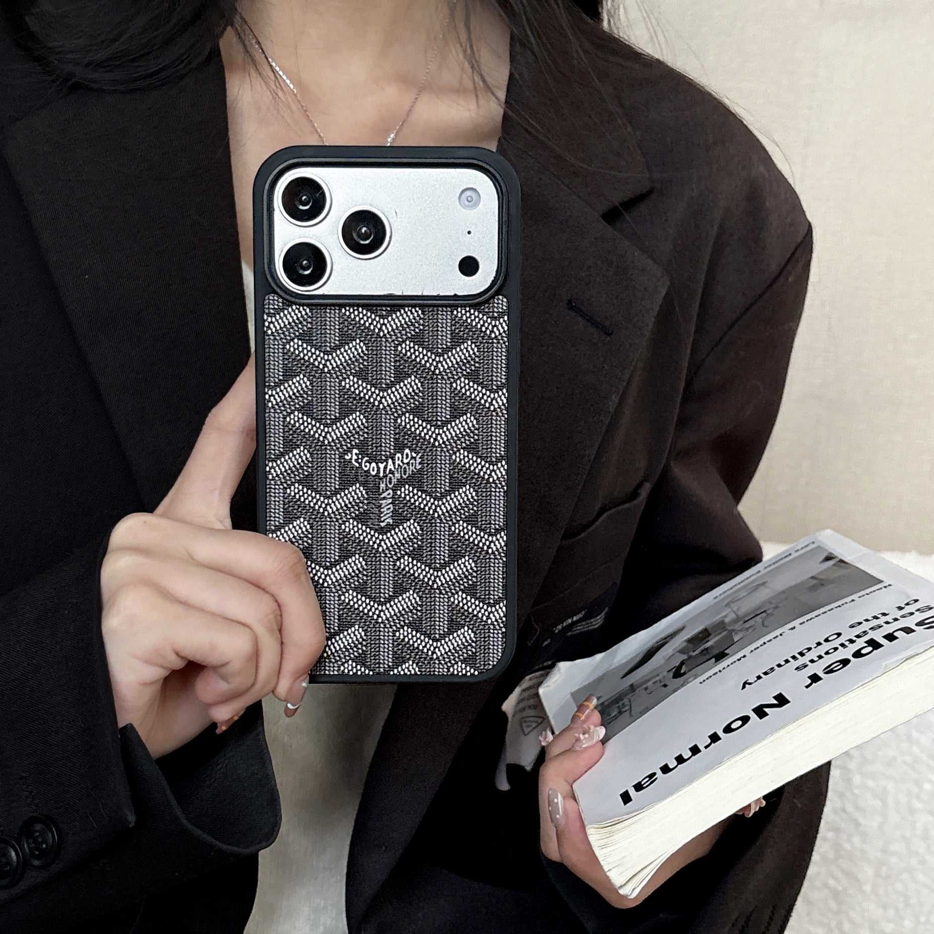 GD iPhone With Leather Case -iPhone 12–17 Compatible (Black) | PE260091 PADUCASE