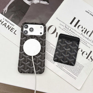 Leather GD iPhone Wallet Case - Magsafe Card Holder Design (Black) | PE260090 PADUCASE