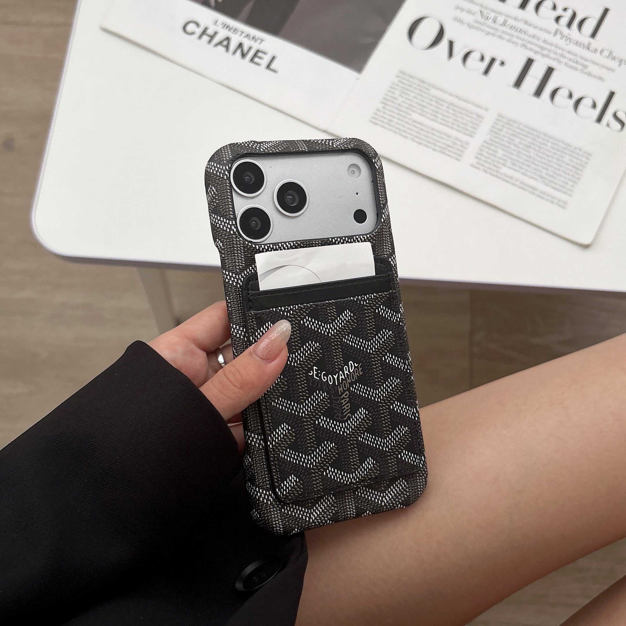 Leather GD iPhone Wallet Case - Magsafe Card Holder Design (Black) | PE260090 PADUCASE