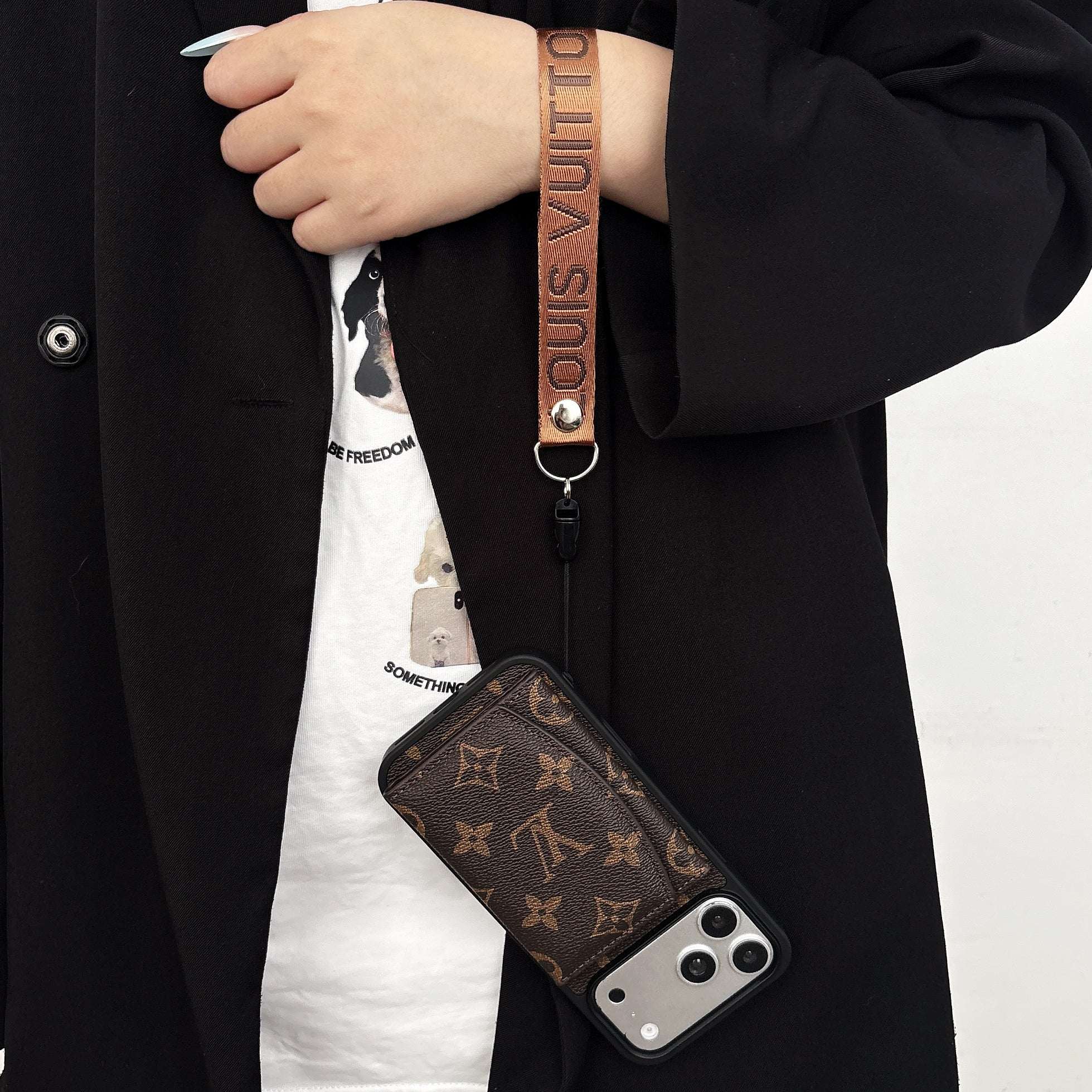 Classic Monogram  iPhone Case With Wallet And Strap For iPhone 17 Series-RCLV179