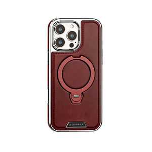 Magsafe iPhone Case With Stand Leather Style Coffee | PE260085 PADUCASE