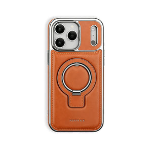 Leather Magsafe iPhone Case With Stand  For iPhone 17 Series Brown | PE260079 PADUCASE