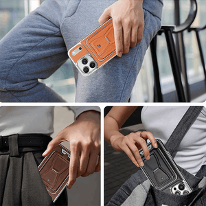 Leather iPhone Case With Magnetic Card Holder  | PE260083 PADUCASE