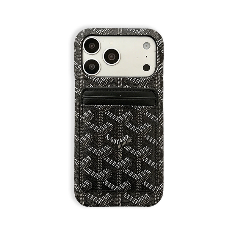 Leather GD iPhone Wallet Case - Magsafe Card Holder Design (Black) | PE260090 PADUCASE