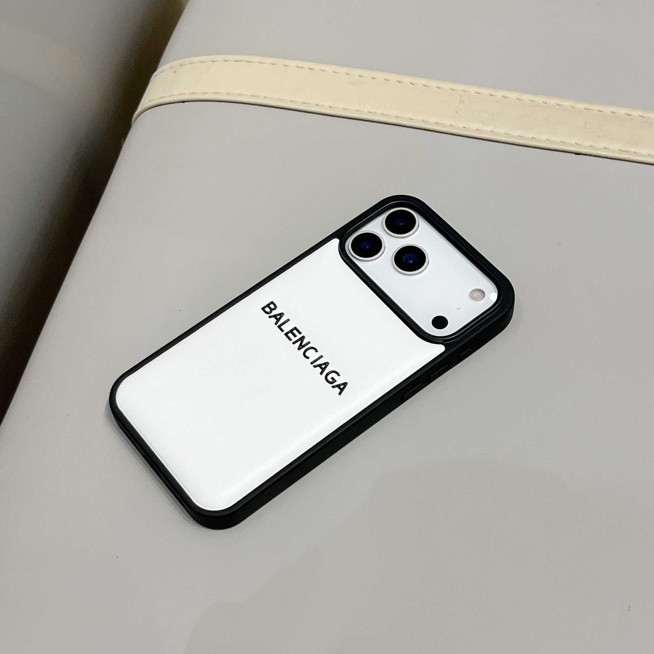 Leather B Phone Case For iPhone white | PE2600108