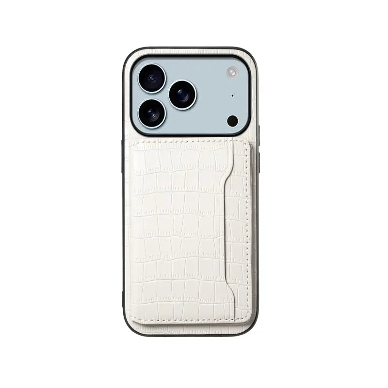 Black PADUCASE wallet iPhone case with card holder for iPhone 12 to 17, featuring a slim design and accessible card slots.