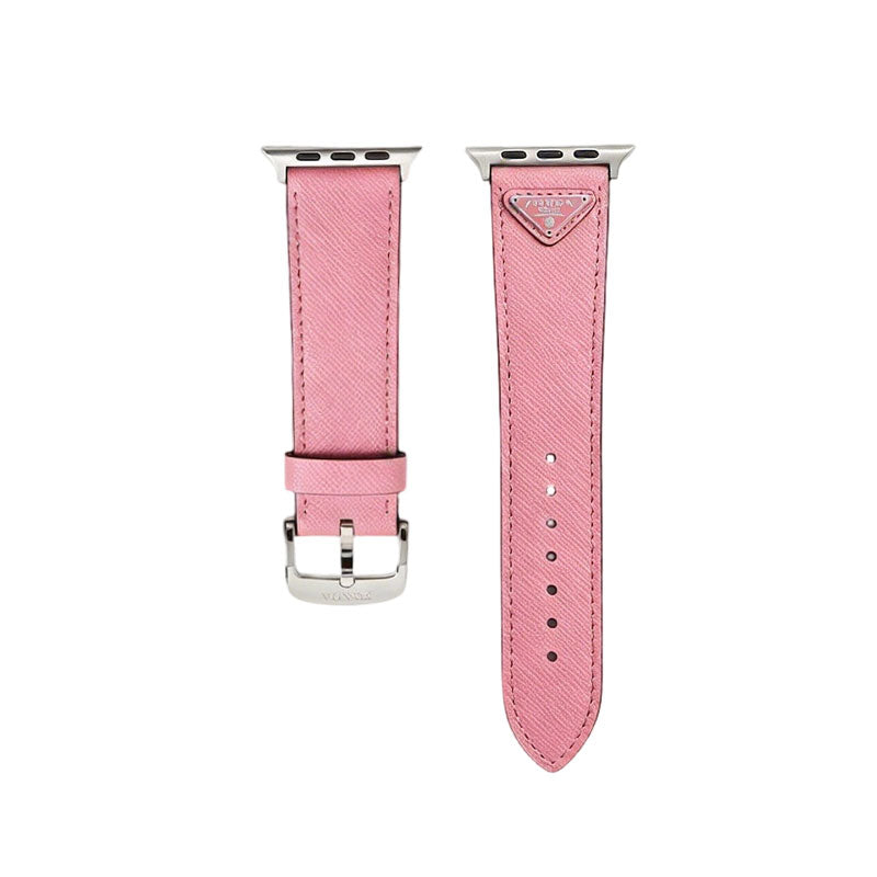 Classic Leather PR Apple Watch Band Black Printing-RCPR112 - Runycase