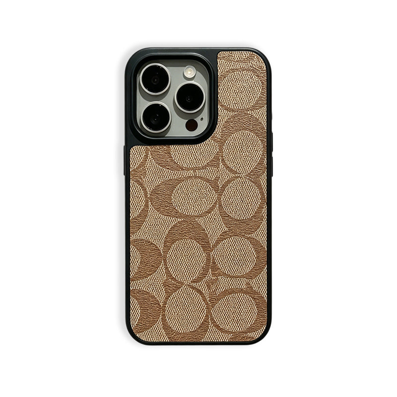 Leather CH Phone Case For iPhone Coffee | PE260098
