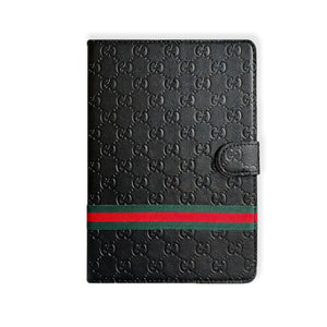 Premium Leather GG iPad Case Black-RCGG120 - Runycase