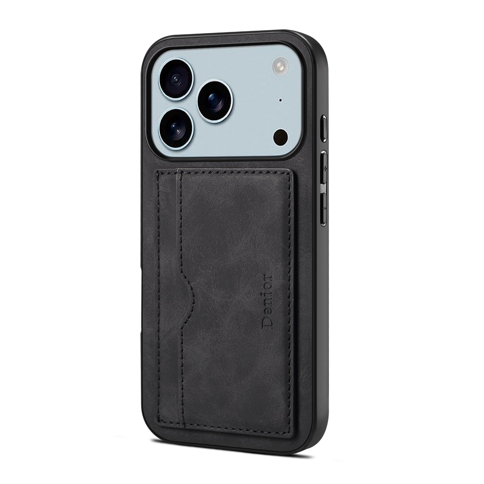 Leather iPhone Case with Grip – iPhone 12–17 Compatible (Black)  | PE260061