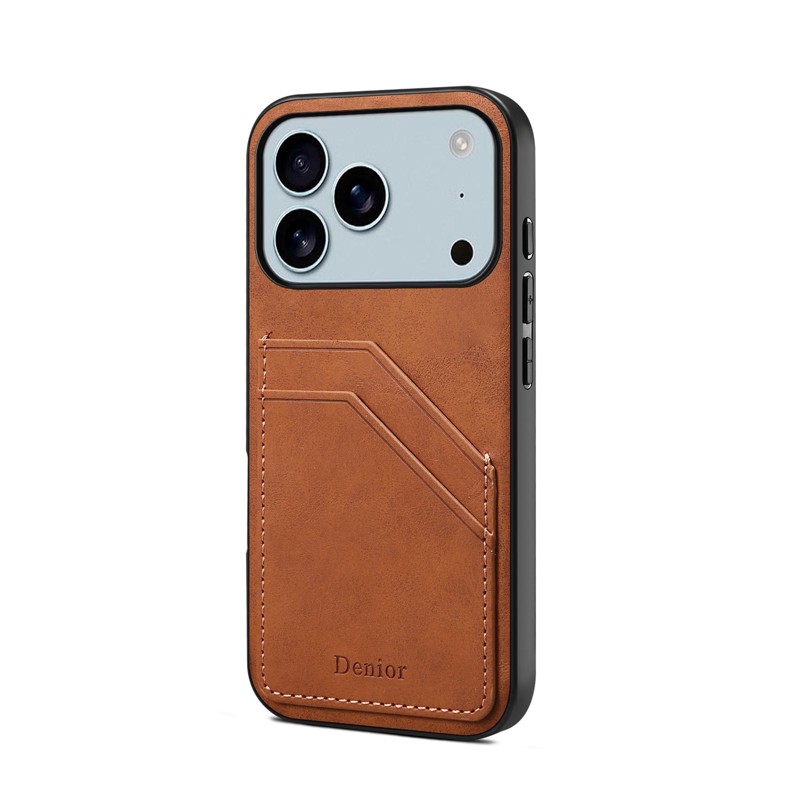 Premium Leather Wallet iPhone Case – Durable Protective Cover (Brown)  | PE260063