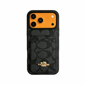 Leather CH Phone Case With Card Holder Design For iPhone Brown | PE260095