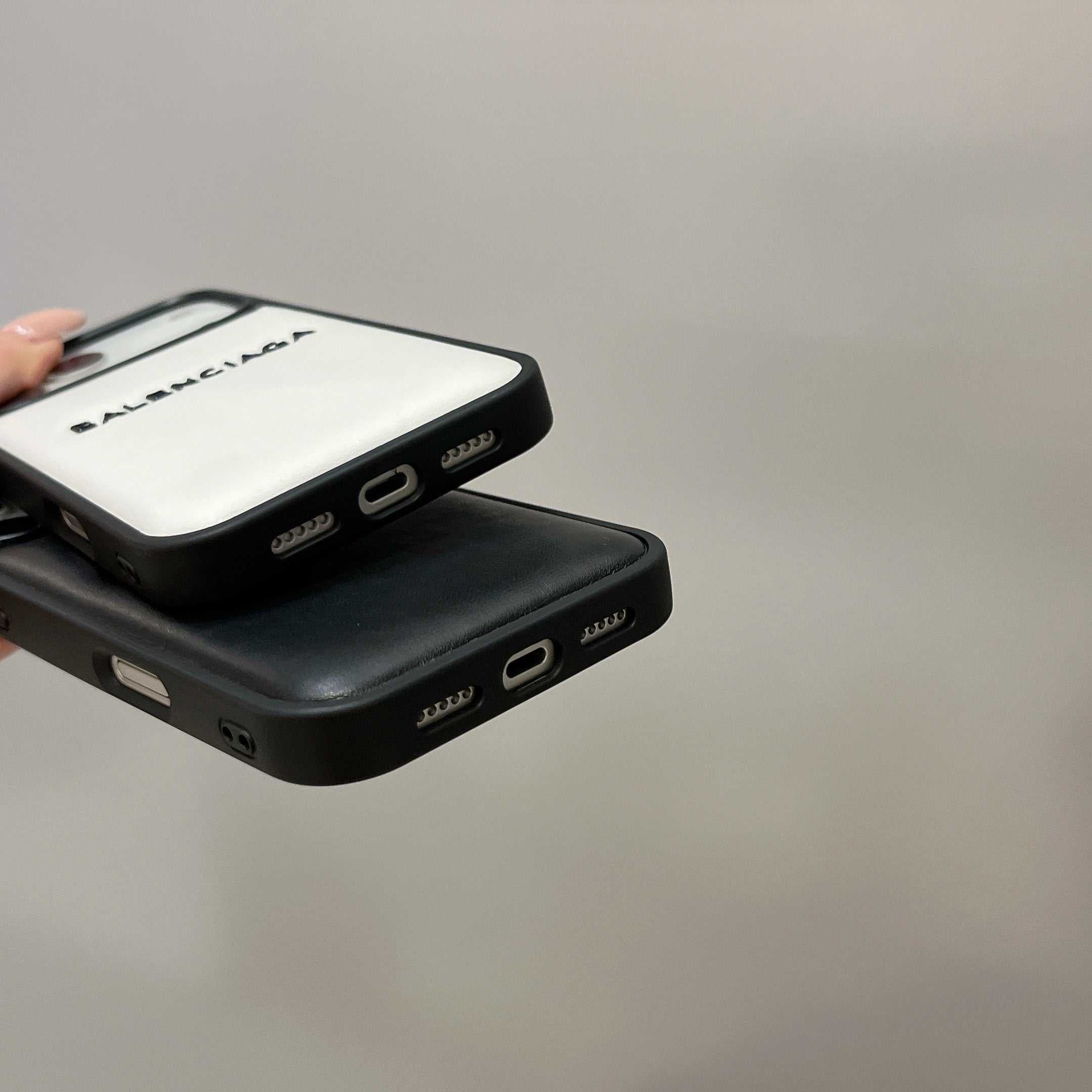 Leather B Phone Case For iPhone white | PE2600108