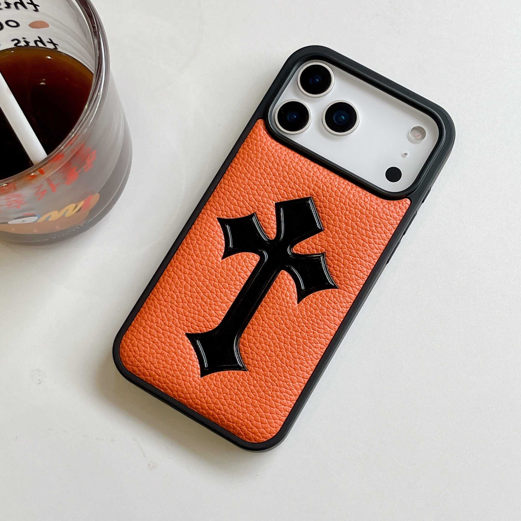 Leather CHS Phone Case For iPhone orange | PE2600114