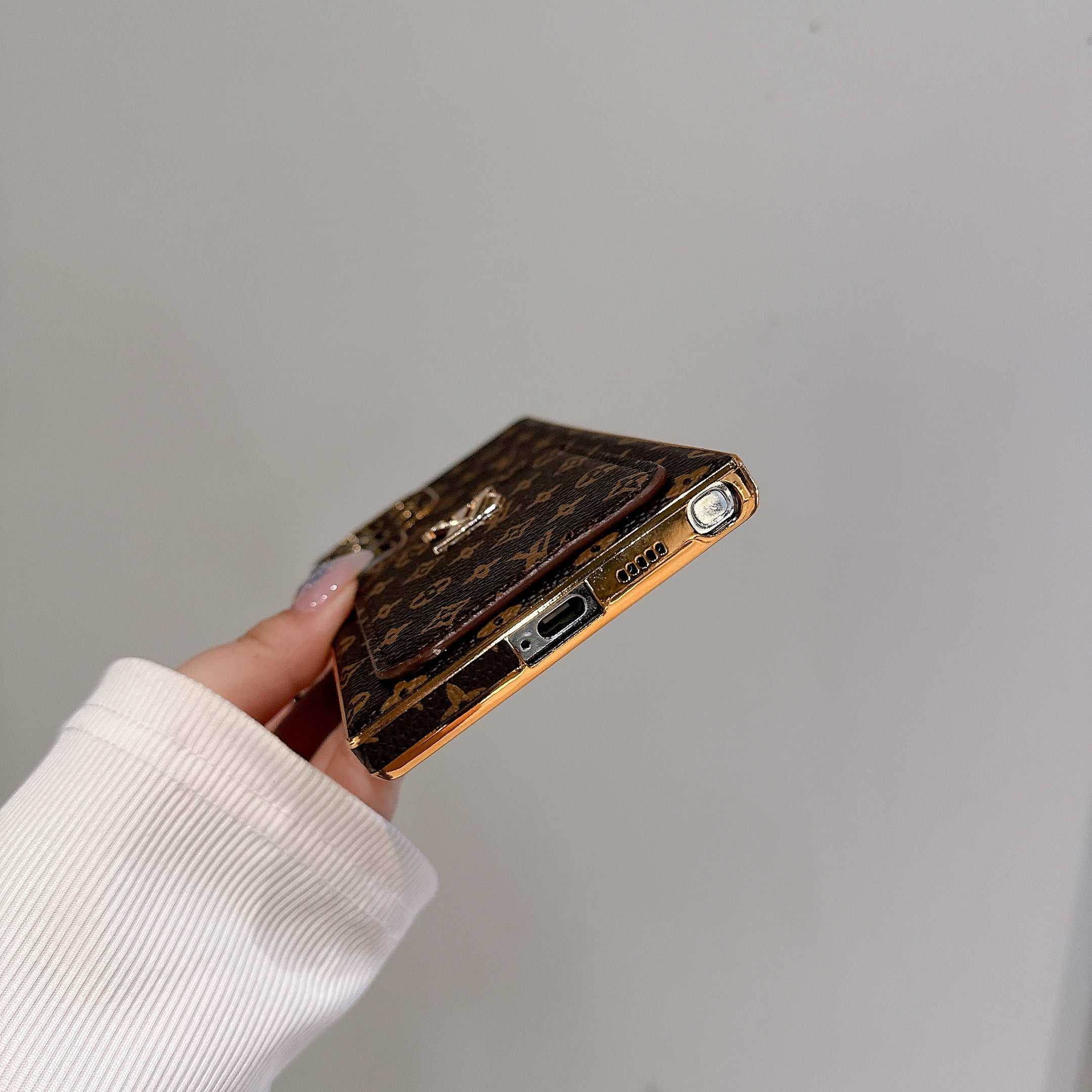 Luxury Monogram Samsung Galaxy S Series Case  With Card Holder-RCLV099 - Runycase