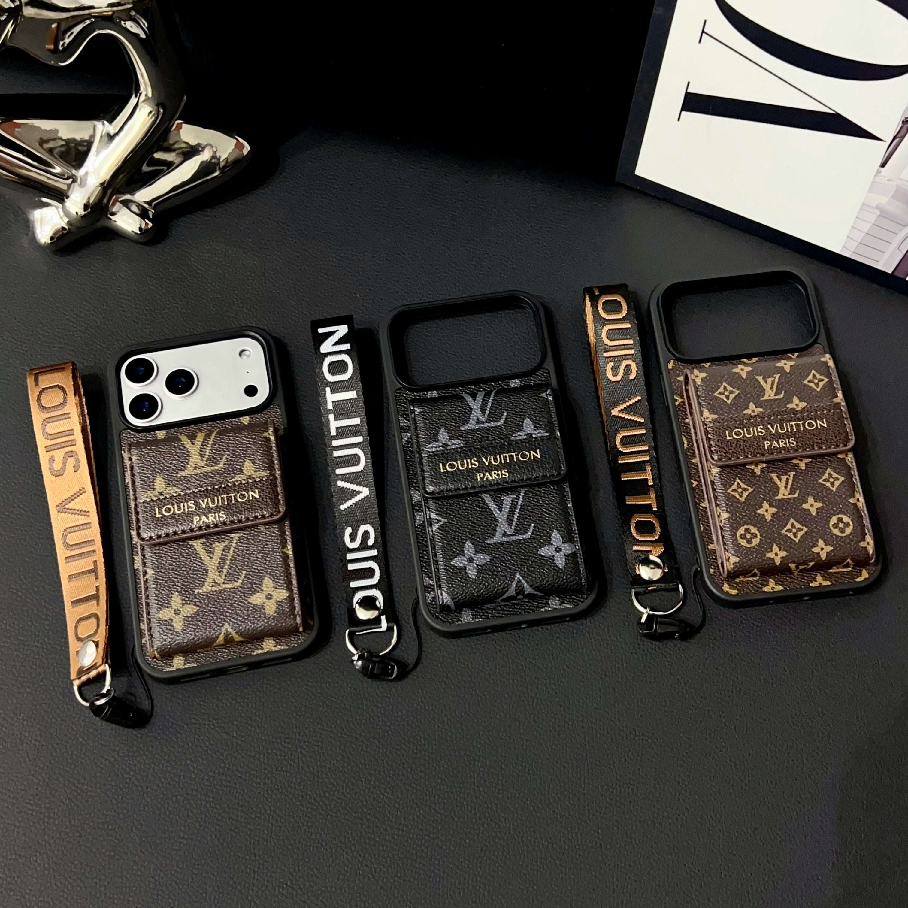 High-quality Monogram iPhone Case With Wallet And Strap For iPhone 17 Series-RCLV177