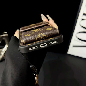 High-quality Monogram iPhone Case With Wallet And Strap For iPhone 17 Series-RCLV177