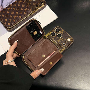 Premium  Monogram iPhone Case With Wallet  For iPhone 17 Series-RCLV186