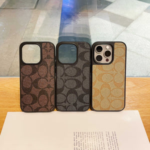 Leather CH Phone Case For iPhone Coffee | PE260098
