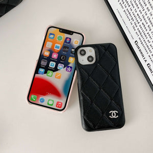 Classic Leather CC iPhone Case Black -RCCC168